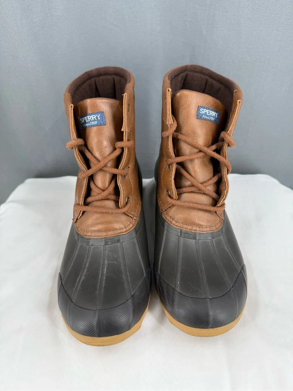 Brown Leather Upper with Black Rubber Shell kids Rain & Snow Boots
